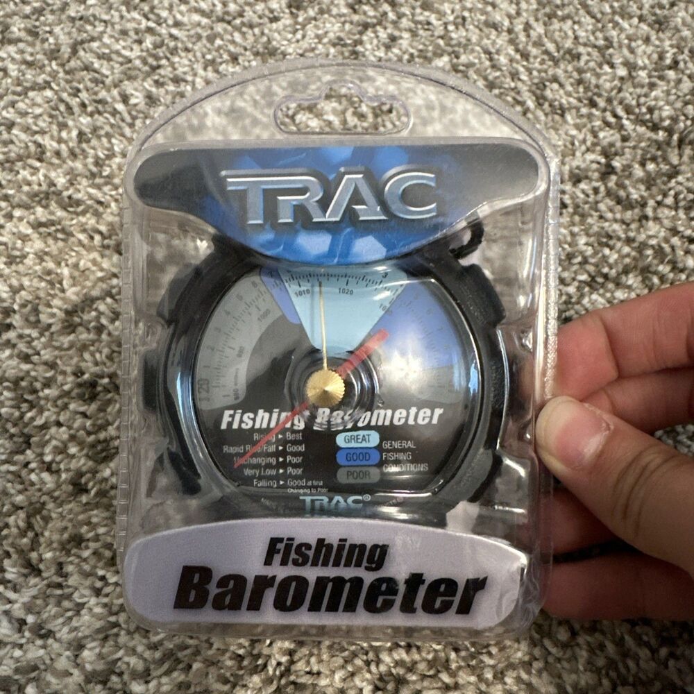 TRAC Outdoors Fishing Barometer Electromechanical Gauge Adjustable Pressure Dial